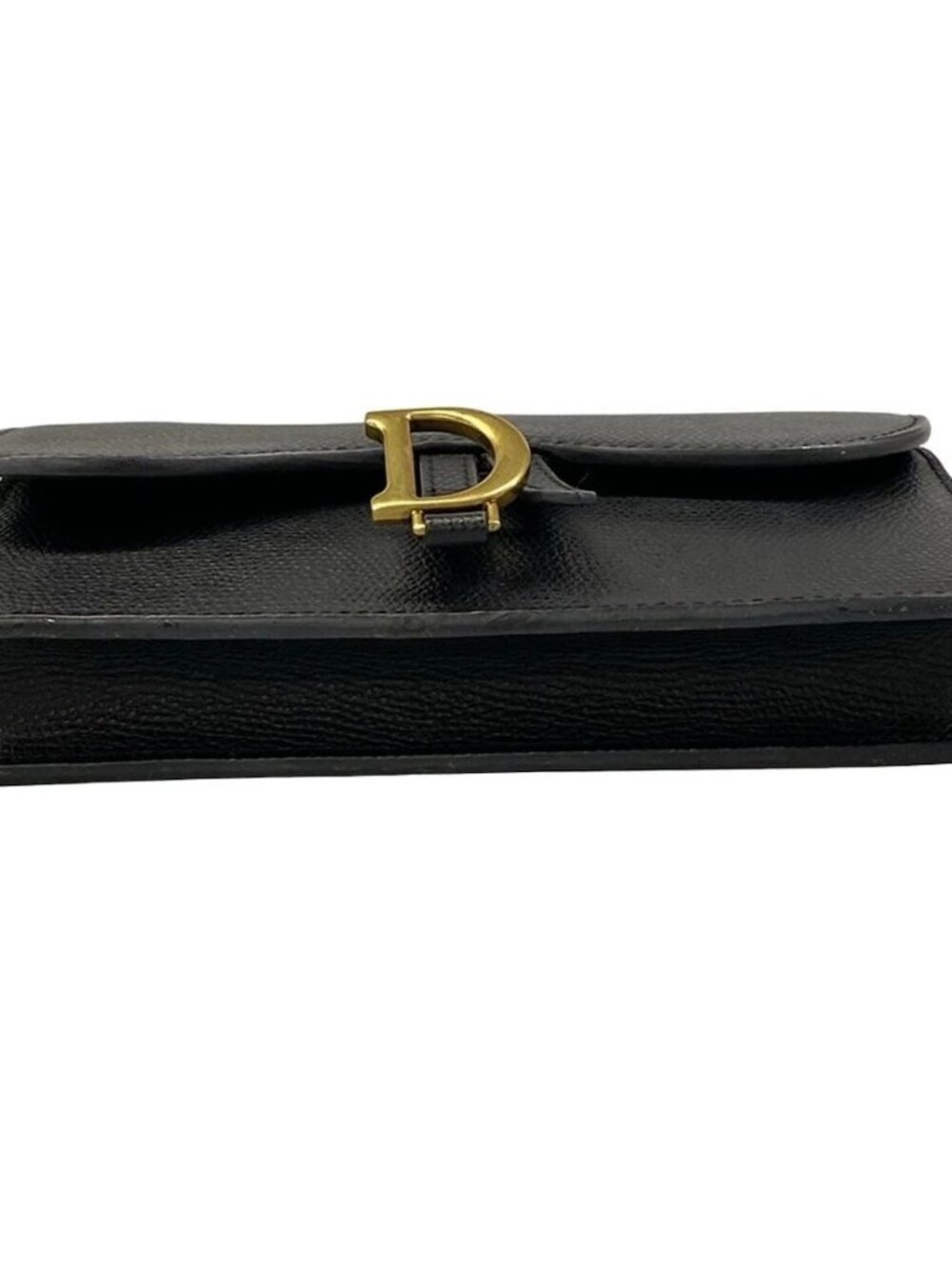 DIOR/ChristianDior Saddle Bag Black Leather Bum Bag - Picture 5 of 15